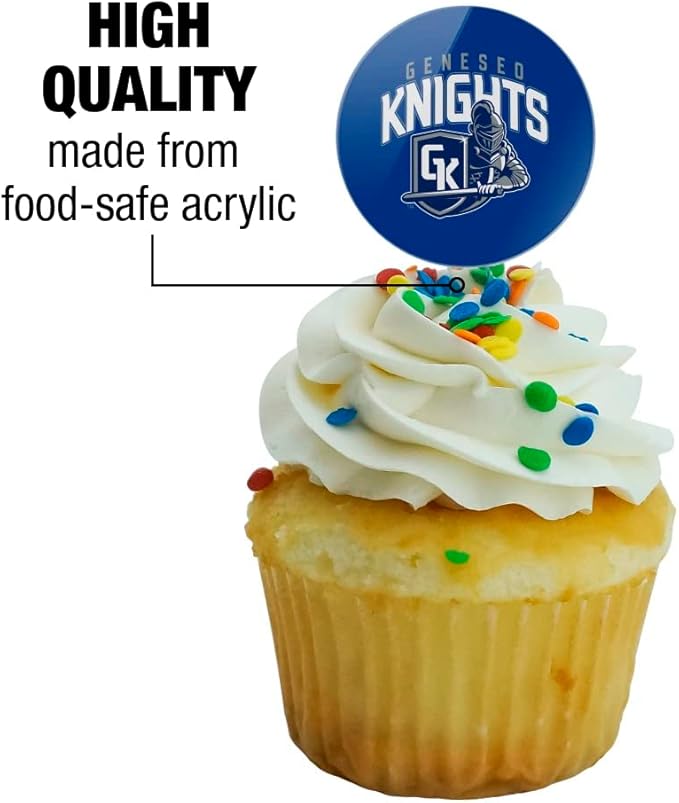 State University of New York at Geneseo Primary Logo Cupcake Picks Toppers Decoration Set of 6