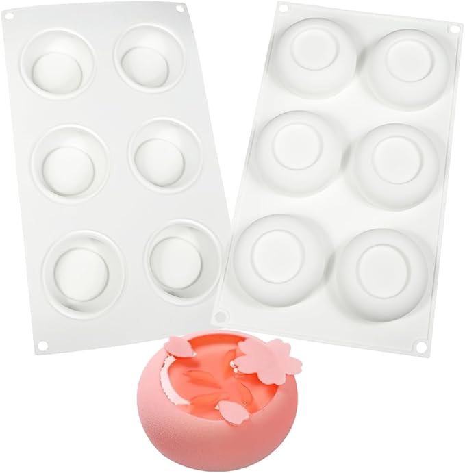 mostsom Silicone Mold Mousse Mold Round Shape Mousse Mould Silicone Cake Mold Baking Tool Dessert Bakeware (A_ Round)