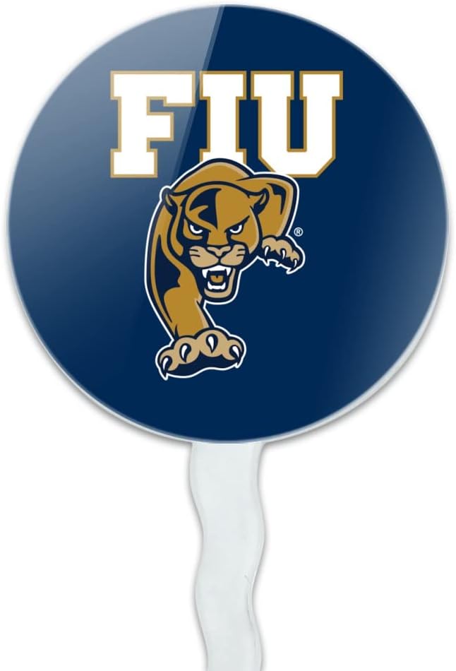 Florida International University Primary Logo Cupcake Picks Toppers Decoration Set of 6