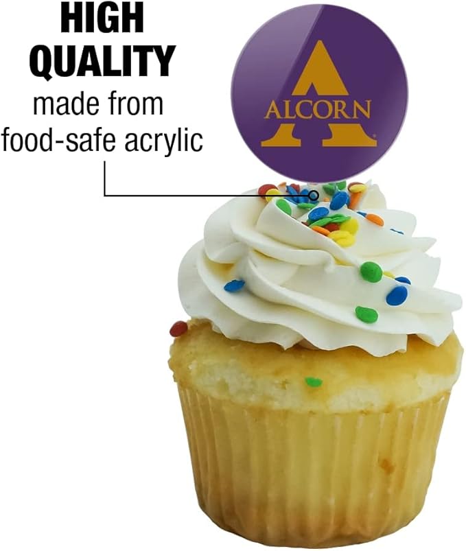 Alcorn Primary Logo Cupcake Picks Toppers Decoration Set of 6