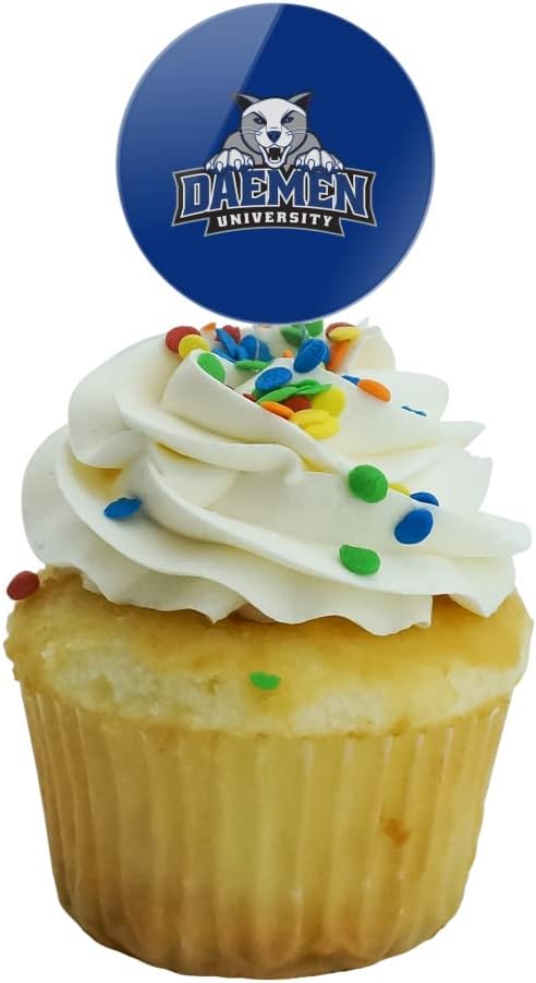 Daemen College Primary Logo Cupcake Picks Toppers Decoration Set of 6