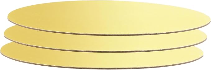 LEXININ 40 Pack Gold Cake Boards, 10 Inch Round Cardboard Circle Base for Baking Wedding Birthday Cake Decorating