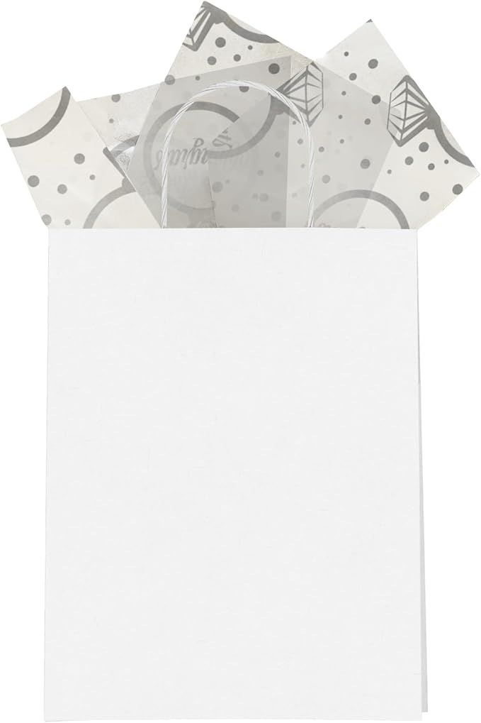 Diamond Rings Printed Tissue Paper for Wedding Gift Bags or Boxes and Wrapping - Bulk Decorative Art Tissue Paper for Engagement Packaging and Gifting | 24 Sheets 20" x 30"