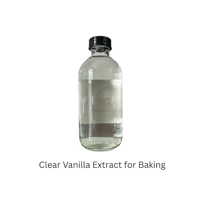 Royal Artisan Clear Vanilla Extract, with real vanilla bean, Organic, colorless; ideal for white icings, buttercream, light cakes and beverages; clean flavor; 8 fl oz (240 ml) glass bottle
