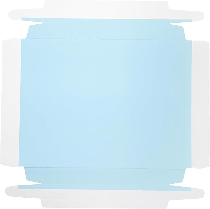 Restaurantware Sweet Vision 8.5 Inch x 6.75 Inch Transparent Cake Boxes, 10 Grease Resistant Base Clear Cake Boxes - Blue Lid, Blue Ribbon, Plastic Birthday Cake Boxes, For Weddings Or Birthdays