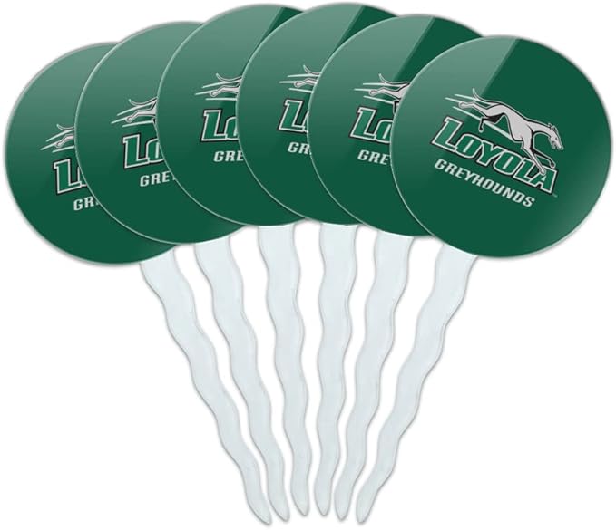 Loyola University Maryland Primary Logo Cupcake Picks Toppers Decoration Set of 6