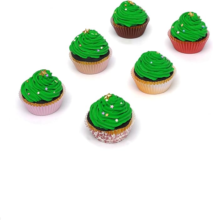 qiqee 300-Count Cupcake Liners Standard Cupcake Cups 6 Design Cupcake Papers Baking Cups Cupcake Wrappers (Standard Size)