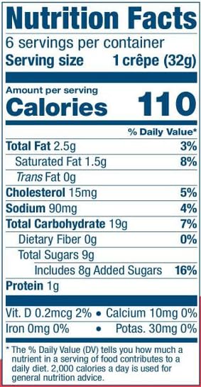 bakerly Strawberry Filled Crepes to go! Non GMO, Free from Artificial Flavors & Colors, Pack of 4, 6-Count (24 Total Crepes)