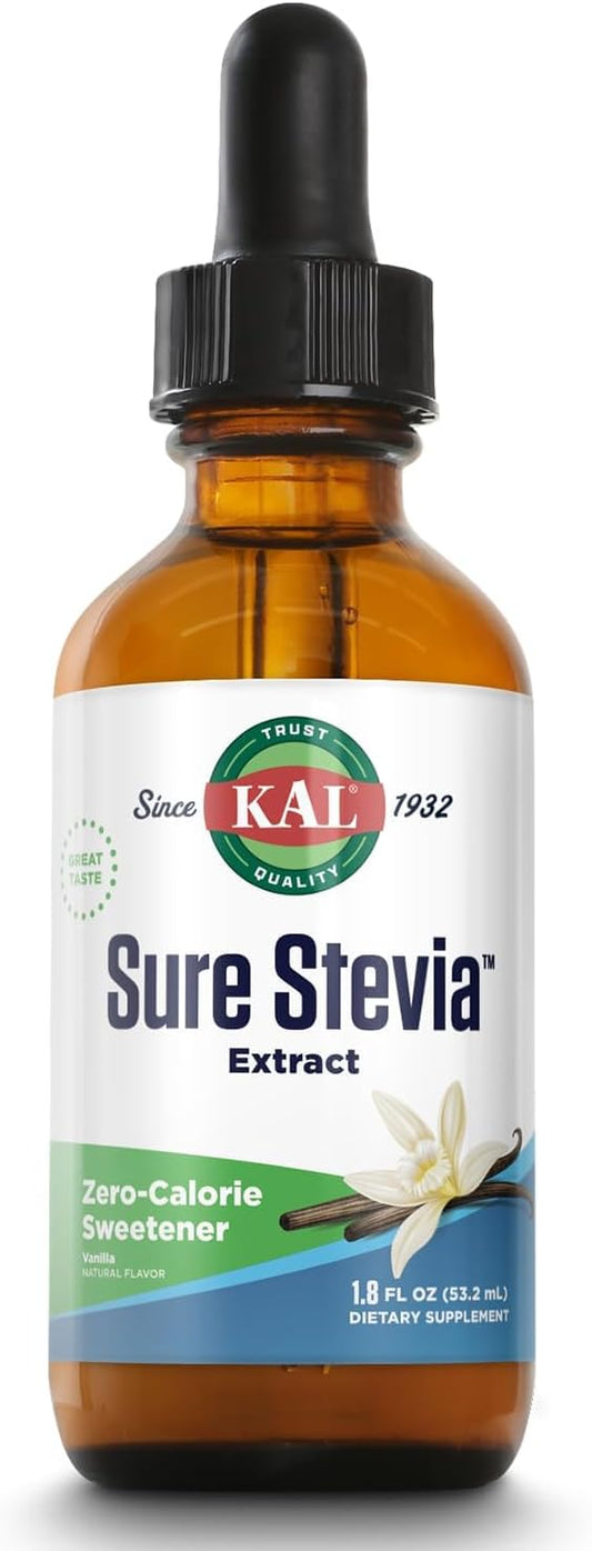 KAL Pure Stevia Extract, Vanilla, 1.8 Fluid Ounce