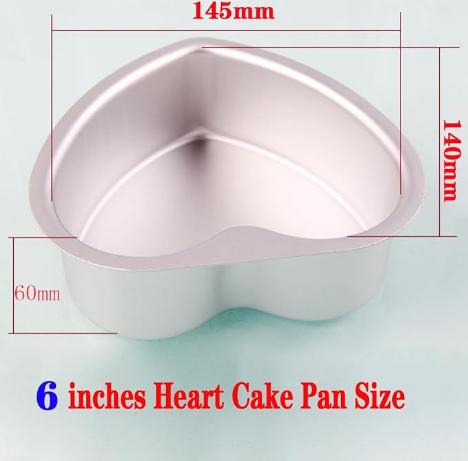 6 Inches Aluminum Heart Shaped Cake Pans Tins
