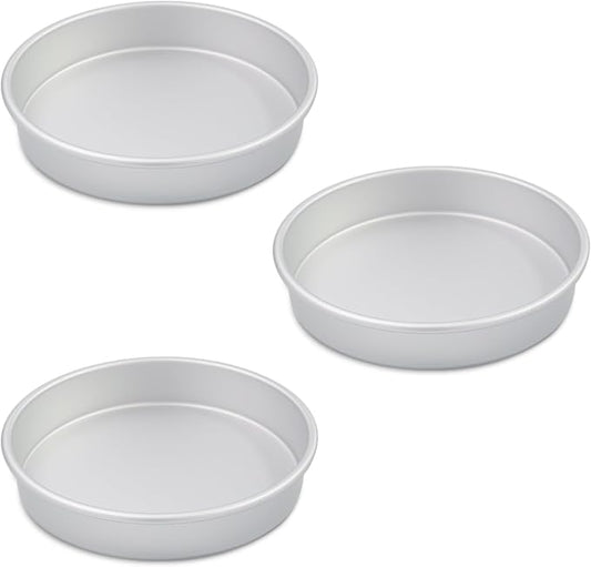 9×2 round Cake Pans Set of 3,Aluminum cake tin baing pan for birthday cake party (9×2 round Cake Pan,Set of 3)