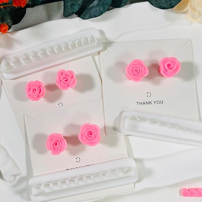 3pcs Rose Petal Clay Cutters Set – Polymer Clay Cutters for Flower Earrings, Clay Molds for Jewelry Making, Clay Tools for DIY Art Projects