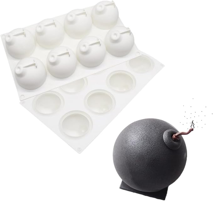mostsom Round Shape Baking Mold For Pastry And Accessories Cake Decorating Tools Silicone Mould Bakeware Muffin Cupcake Molds (Round B_11.8X6.88X2.6 inch)