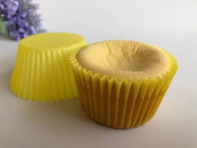 Yellow Cupcake Liners Standard Greaseproof Paper Baking Cups, 300-Count