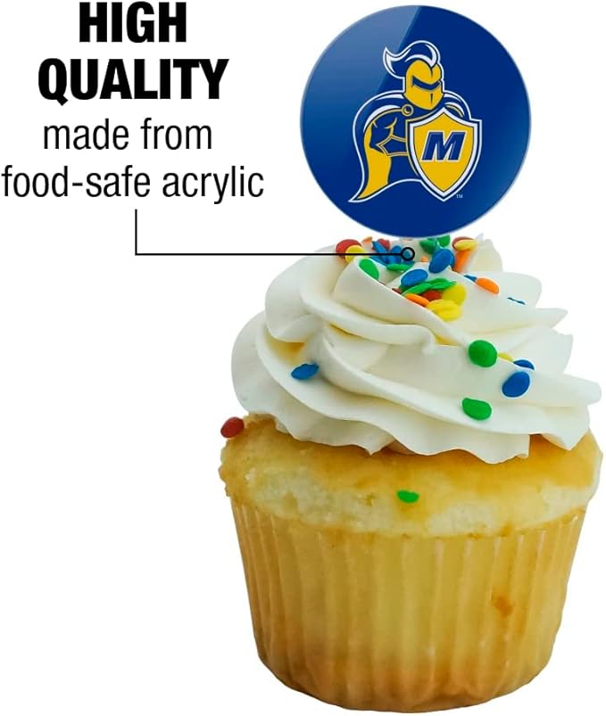 Madonna University Primary Logo Cupcake Picks Toppers Decoration Set of 6