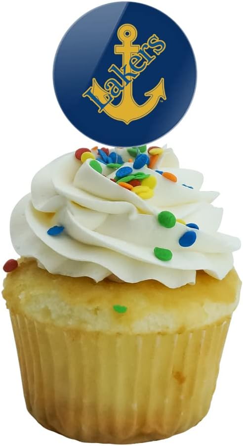 Lake Superior State University Primary Cupcake Picks Toppers Decoration Set of 6