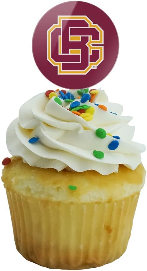 Bethune-Cookman University Primary Logo Cupcake Picks Toppers Decoration Set of 6