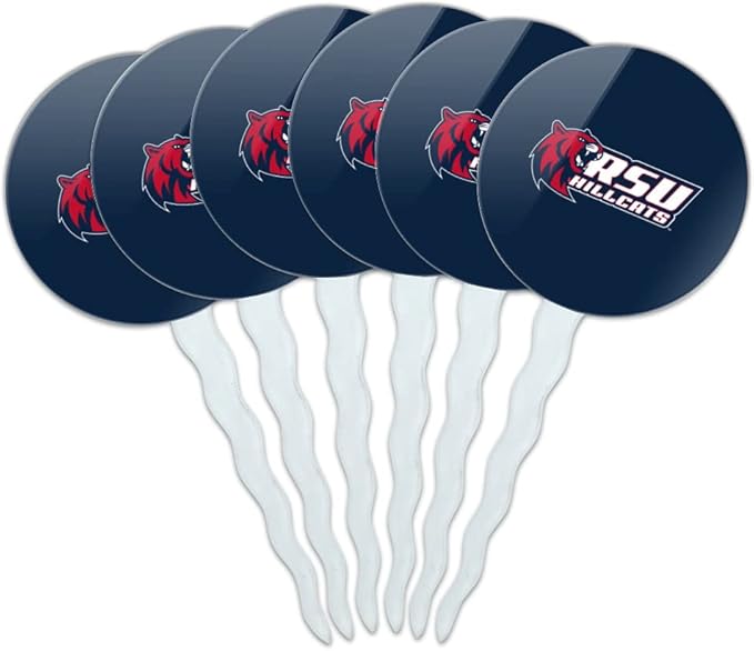 Rogers State University Primary Logo Cupcake Picks Toppers Decoration Set of 6