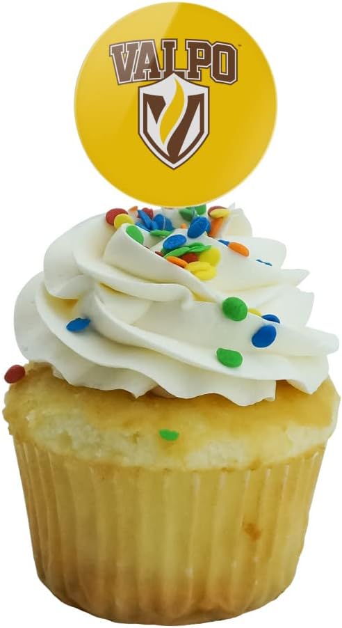 Valparaiso University Primary Logo Cupcake Picks Toppers Decoration Set of 6