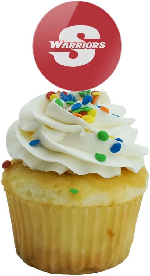 California State University Stanislaus Primary Logo Cupcake Picks Toppers Decoration Set of 6