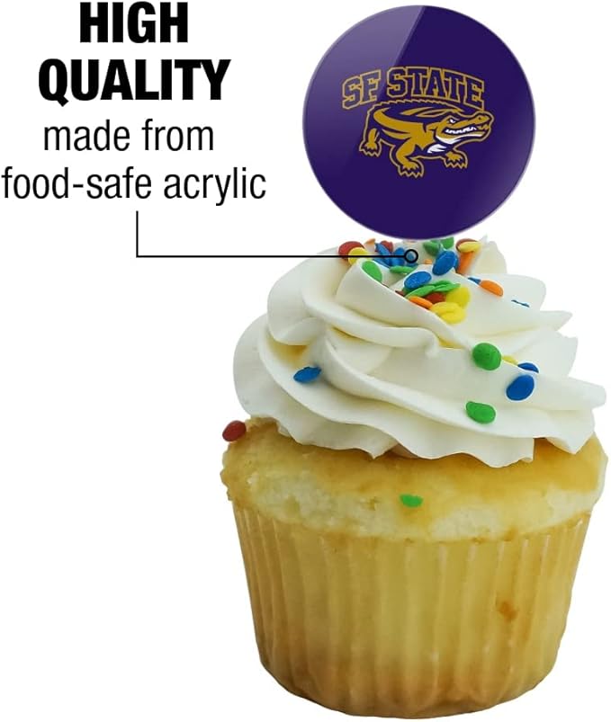 San Francisco State Primary Logo Cupcake Picks Toppers Decoration Set of 6