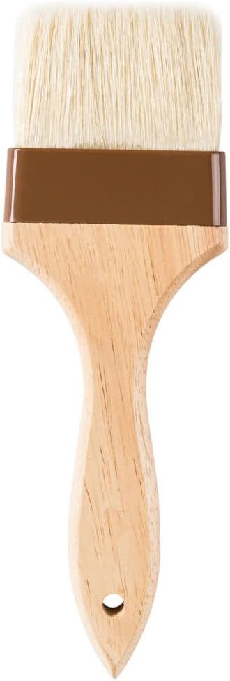 Betolla 2-Inch Pastry Brush – Natural Boar Bristle Basting & Marinade Brush with Lacquered Hardwood Handle for Cooking, BBQ, and Baking