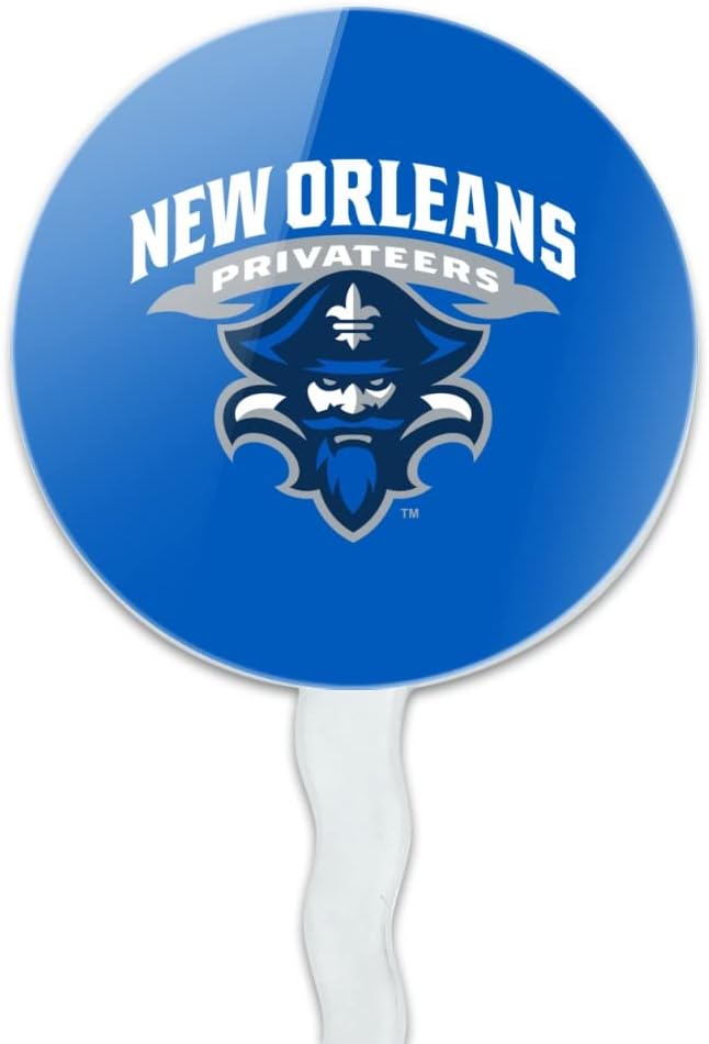 The University of New Orleans Primary Logo Cupcake Picks Toppers Decoration Set of 6