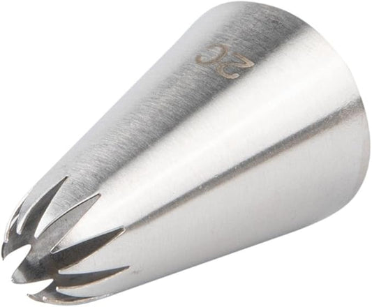 Restaurantware Pastry Tek Piping Tip 1 Reusable Drop Flower Icing Tip - #2C Dent-Resistant Stainless Steel Pastry Tip Dishwasher-Safe Decorate Cupcakes Cakes or Cookies