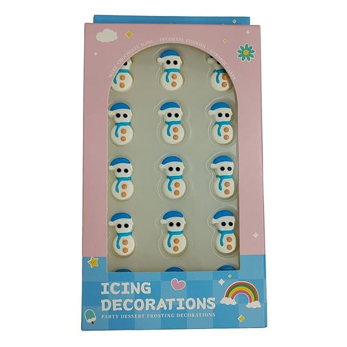 Eastron Edible Snowman Shapes Christmas Sprinkles for Cakes Decorating Cupcakes Toppers for Baking, Birthday, Ice Cream, Cookies, Cake Decorations