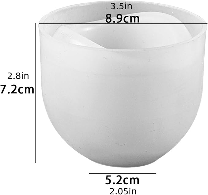 Geometric Flower Pot Silicone Mold Succulent Planter Vase Cactus Concrete Mold Epoxy Resin Candle Pen Holder Plaster Cement Clay Mould (Arc Shape)