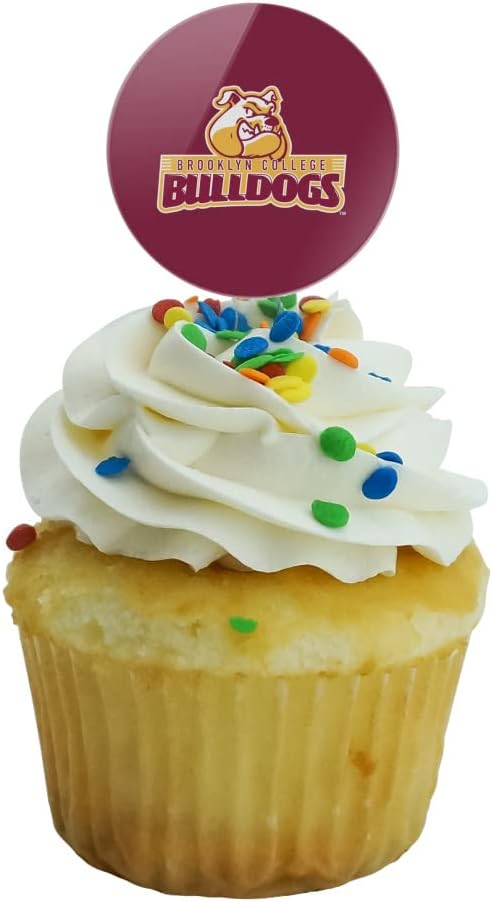 Brooklyn College Primary Logo Cupcake Picks Toppers Decoration Set of 6