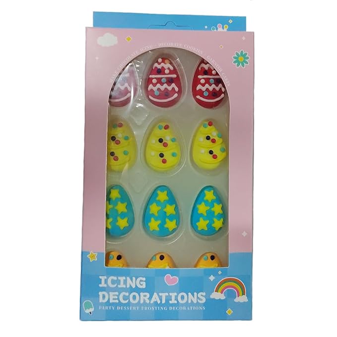 Edible Candy Easter Egg Dessert Sprinkles Spring Sprinkle Party Cookie DIY Cake Cupcake Topper Icing Frosting Decoration Easter Supplies