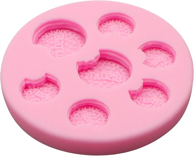 Biscuit Silicone Mold Chocolate Silicone Molds 4 Pcs, Waffle Cookies Fondant Mold for Cake Decoration Candy Cupcake Topper Cake Polymer Clay Crafts Epoxy Resin