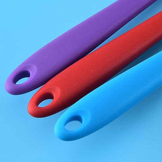2Pack Small Silicone Turner High Heat Resistant Slotted Spatula for Fish, Eggs, Pancakes and More (8.2 IN, Black)