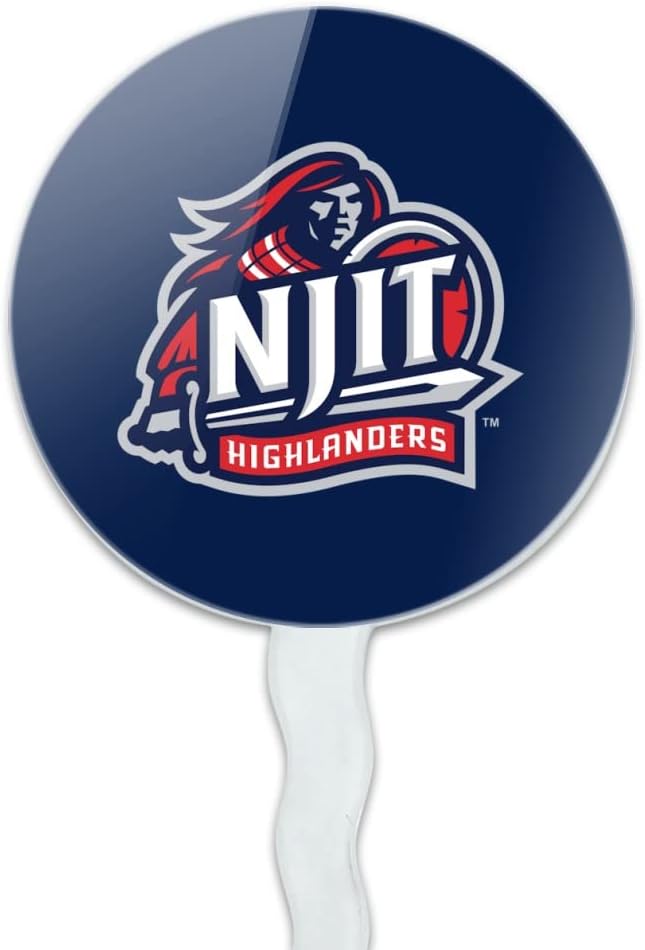 New Jersey Institute of Technology Primary Logo Cupcake Picks Toppers Decoration Set of 6