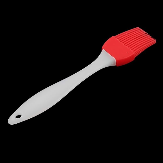 uxcell Silicone Head Kitchen Heat Resistant Baking Basting Cooking Pastry Brush Red