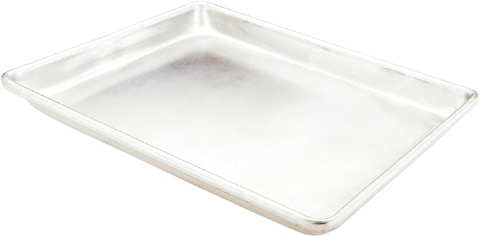 Restaurantware Met Lux 9 x 13 Inch Quarter Size Baking Sheet 1 Heavy-Duty Cookie Sheet - Evenly Bakes Treats Make Pastries or Cookies Aluminum Sheet Pan For Commercial or Home Use
