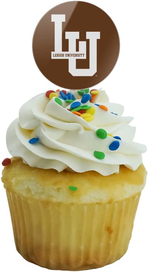Lehigh University Primary Logo Cupcake Picks Toppers Decoration Set of 6