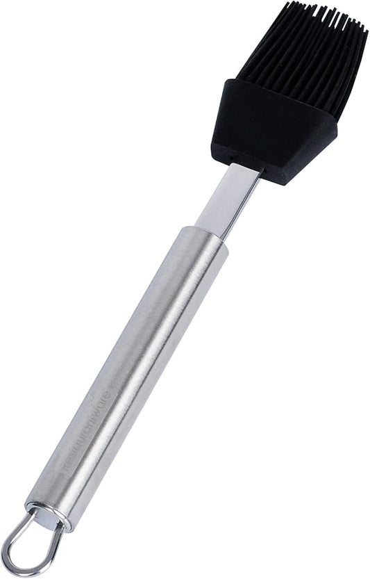 Restaurantware-German Standard Pastry Brushes, 24 Heat-Tolerant Basting Brushes - Dishwashable, Durable, Black Silicone Pastry Brush With Stainless Steel Handle, For Baking, Grilling, or Glazing