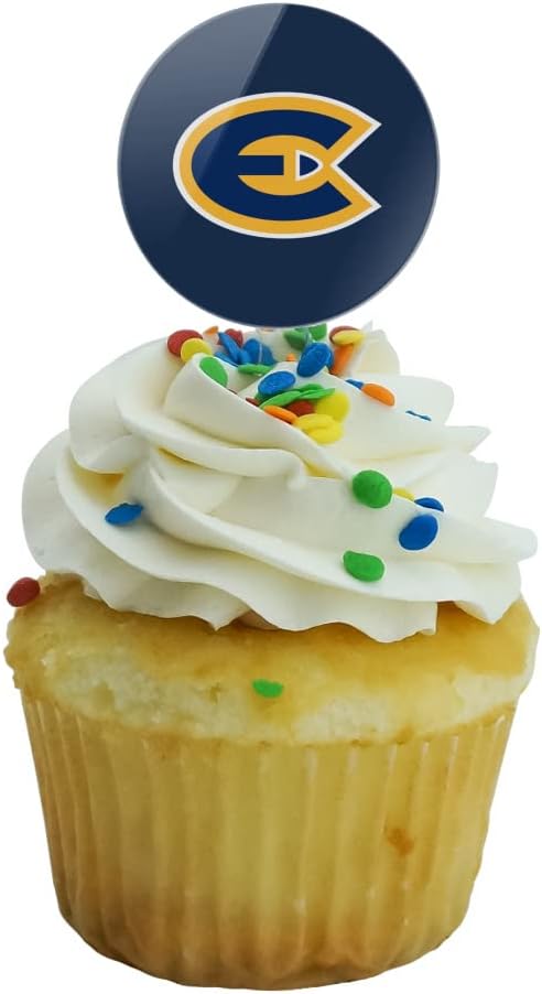 University of Wisconsin-Eau Claire Primary Logo Cupcake Picks Toppers Decoration Set of 6