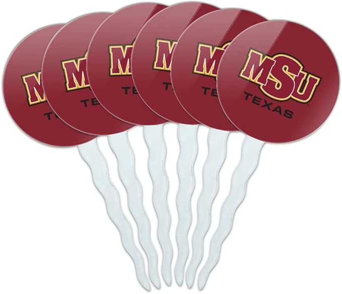 Midwestern Sate Primary Logo Cupcake Picks Toppers Decoration Set of 6