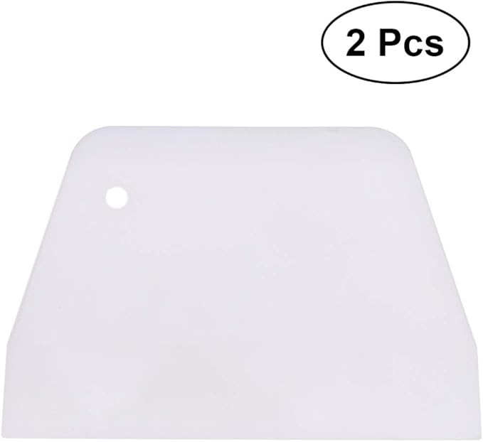 Cabilock 2pcs Cake Scraper Icing Smoother Flexible Plastic Cake Scraper Smoother for Bakery Pastry Cake Decoration Kitchen DIY Baking Tool