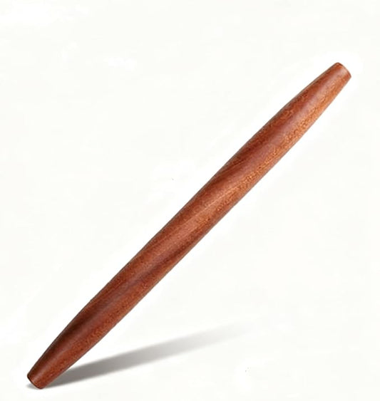 French Rolling Pin,15.75 Inches Wooden Rolling Pin for Baking,Fondant,Dough Roller for Cookie,Pizza Pie Crust, Pastry, Dough, Essential Kitchen Utensil (Brown wood color)