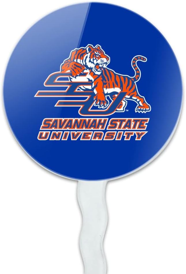 Savannah State University Primary Logo Cupcake Picks Toppers Decoration Set of 6