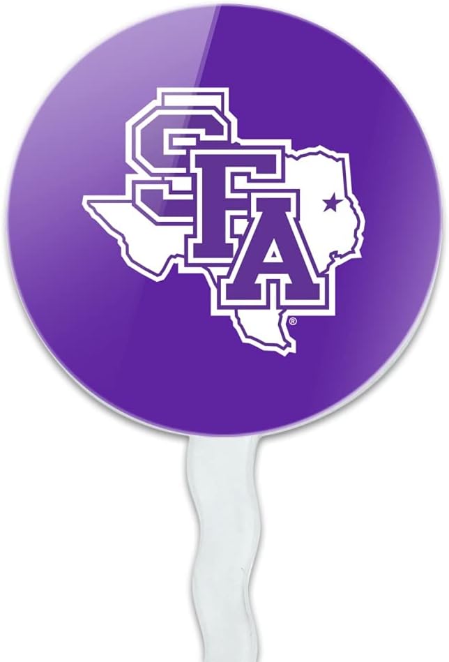 Stephen F. Austin State University Primary Logo Cupcake Picks Toppers Decoration Set of 6