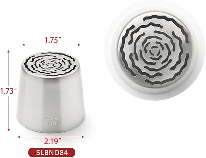 Extra Large Russian Piping Tips for Marshmallows Stainless Steel Flower Frosting Nozzles many styles Cake Decorating Baking tool for Buttercream, Cupcakes Cookies(SL84)