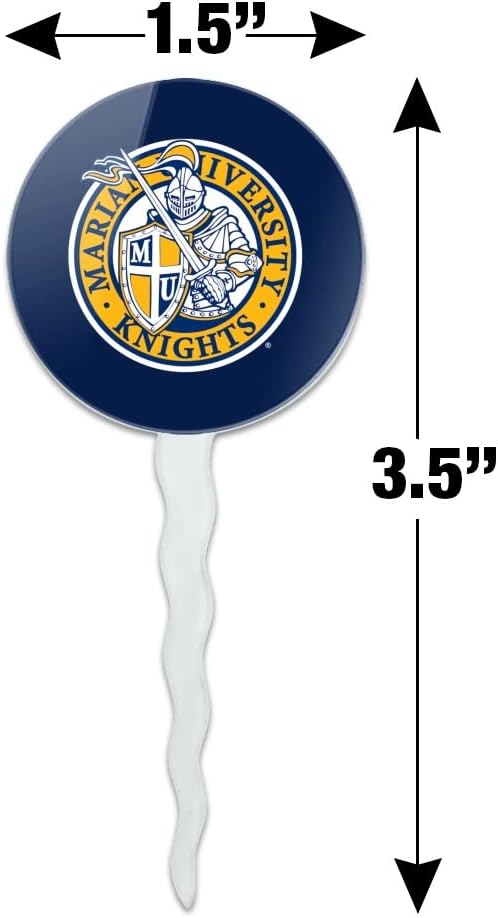Marian University Primary Logo Cupcake Picks Toppers Decoration Set of 6