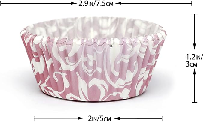 qiqee 300-Count Cupcake Liners Standard Cupcake Cups 6 Design Cupcake Papers Baking Cups Cupcake Wrappers (Standard Size)