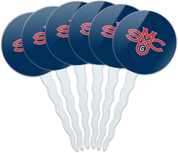 Saint Mary's College Primary Logo Cupcake Picks Toppers Decoration Set of 6