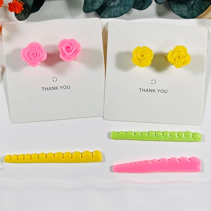 3pcs Rose Petal Clay Cutters Set – Polymer Clay Cutters for Flower Earrings, Clay Molds for Jewelry Making, Clay Tools for DIY Art Projects
